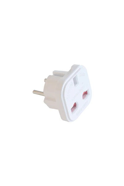 OEM Adaptor englezesc schuko, iesire spate, plastic, alb