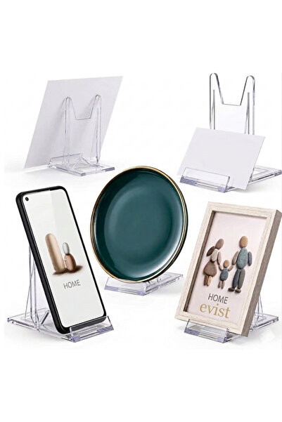 EVİST Adjustable Sliding Acrylic Presentation Stand - Plate, Frame, Phone and...
