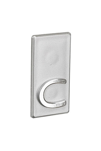 OEM Litera casa "C", pentru poarta/usa, autoadeziva, PVC, argintie