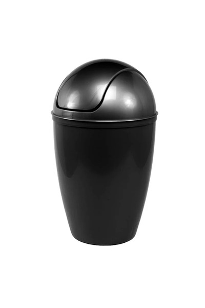 OEM Cos de gunoi din plastic, deschidere batanta, 17 L, negru