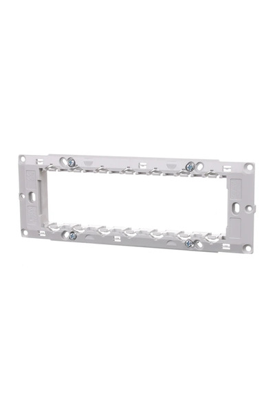 OEM Fixing frame for 7 Tem Modul modules, for modular equipment, IP20, grey