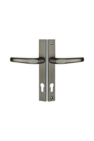 OEM Maner cu sild usa exterior, Magnat, 90 mm, pentru cilindru, aluminiu, gri
