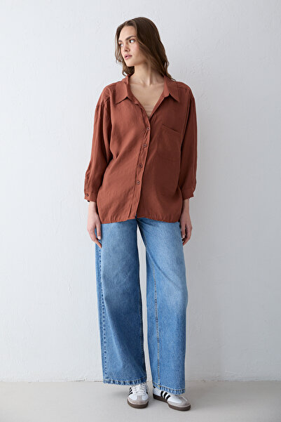 Melike Tatar supradimensionat Cămașă subțire 81-4612