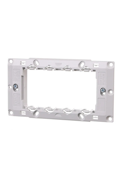 OEM Rama fixare pentru 4 module Tem Modul, pentru aparataj modular, IP20, gri