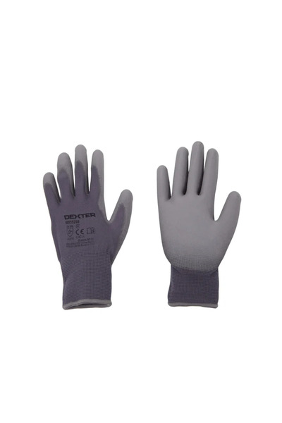Dexter Manusi protectie Dexter, nylon+ poliuretan, marimea 10 (XL), gri