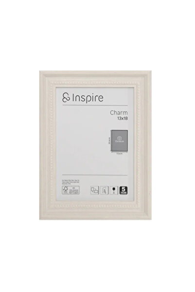 Inspire Rama foto Charm, 13 x 18 cm, lemn, alb