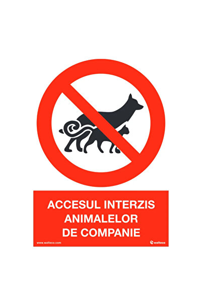 OEM Προειδοποιητική πινακίδα "Δεν επιτρέπονται κατοικίδια", μέγεθος 148 x 210 mm