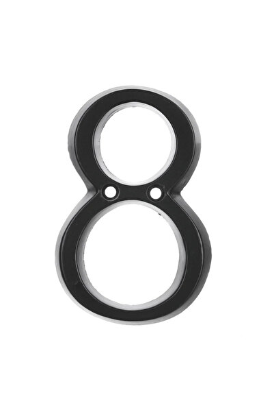 OEM Numar casa "8", pentru poarta/usa, cu insurubare, aluminiu, 97 mm, negru