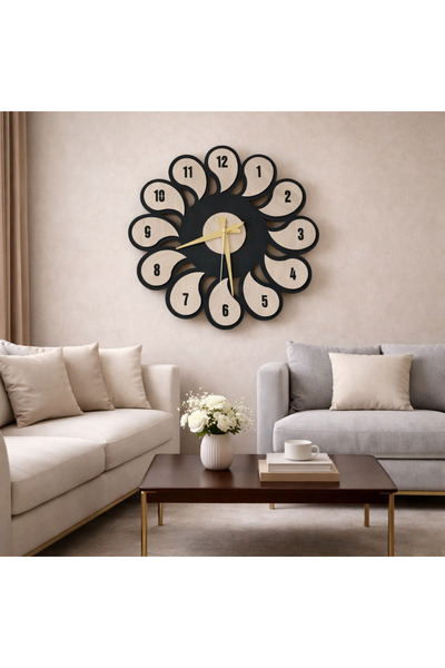yucisaatleri ساعة حائط 40 سم موديل باباتيا تصميم أنيق رقم 20025