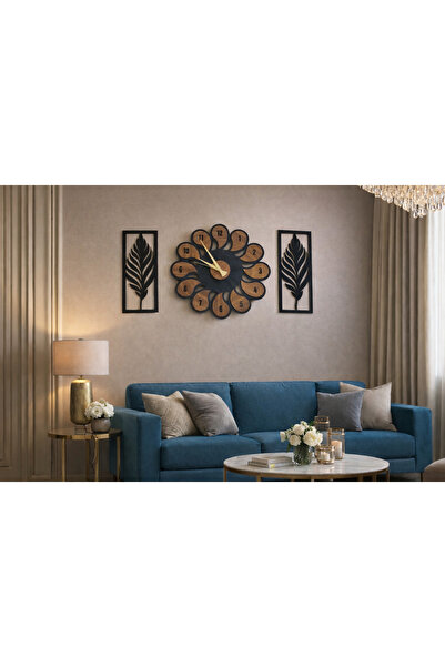 yucisaatleri ساعة حائط موديل ديزي أنيقة 40 سم زهور 30 سم رقم 20023