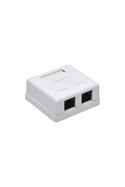 OEM Data socket (RJ45), surface mounting, 2 ports, indoor, IP20, white