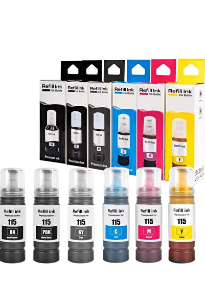 Generic حبر صبغي 115 T115 ممتاز متوافق مع عبوات كبيرة، حبر مائي لإعادة التعبئ...