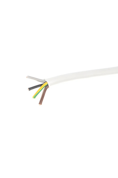 OEM MYYM electrical cable, H05VV-F, 4 x 4 mm², 40 meters, white