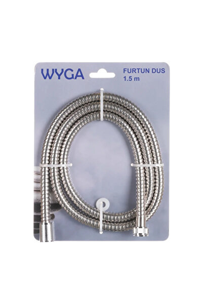 OEM Σωλήνας ντους Wyga, εύκαμπτος, μήκος 1,5 μέτρα, μεταλλικός, χρώμιο