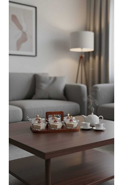 Generic طقم أطباق حلويات ومكسرات بغطاء – لمسة راقية لضيافة متكاملة