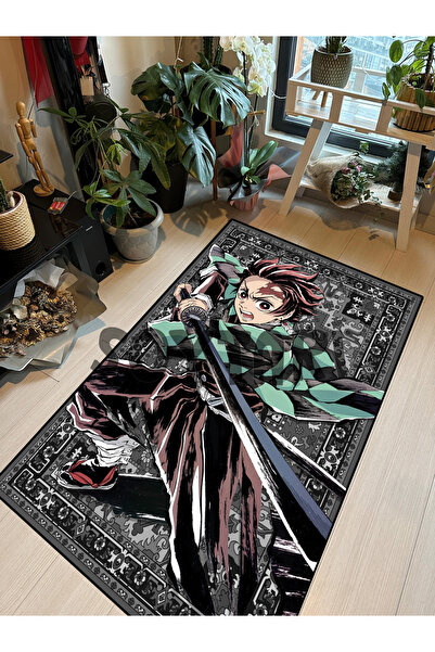 Soytarı Demon Slayer Tanjiro Kamado 2 Etnik Anime Halı