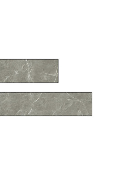 OEM Άκρο πάγκου από laminate, ανοιχτό γκρι μαρμάρινο διακοσμητικό, 2 τεμάχια