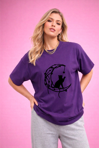 YUNAYT ΓΥΝΑΙΚΕΙΑ ΛΕΠΤΟΜΕΡΗ ΕΚΤΥΠΩΣΗ ΜΕΓΕΘΟΣ ΦΑΡΔΙ ΚΟΜΜΕΝΟ T-SHIRT ΠΟΔΗΛΑΤΟ