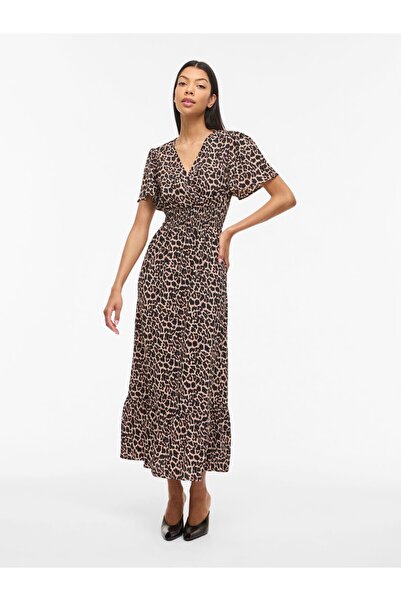 VILA Maxi šaty VIMATHILDE s krátkym rukávom