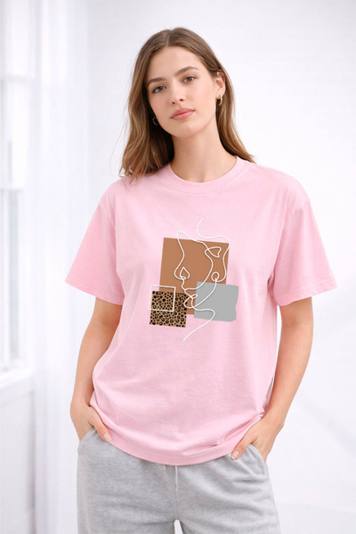 YUNAYT ΓΥΝΑΙΚΕΙΑ ΛΕΠΤΟΜΕΡΗ ΕΚΤΥΠΩΣΗ ΜΕΓΕΘΟΣ ΦΑΡΔΙ ΚΟΜΜΕΝΟ T-SHIRT ΠΟΔΗΛΑΤΟ