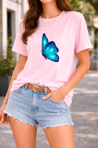 YUNAYT ΓΥΝΑΙΚΕΙΑ ΛΕΠΤΟΜΕΡΗ ΕΚΤΥΠΩΣΗ ΜΕΓΕΘΟΣ ΦΑΡΔΙ ΚΟΜΜΕΝΟ T-SHIRT ΠΟΔΗΛΑΤΟ