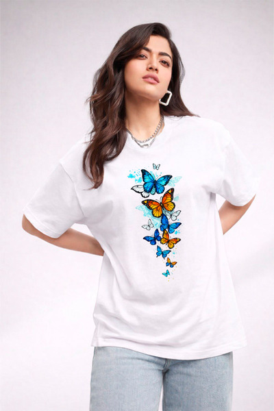 YUNAYT ΓΥΝΑΙΚΕΙΑ ΛΕΠΤΟΜΕΡΗ ΕΚΤΥΠΩΣΗ ΜΕΓΕΘΟΣ ΦΑΡΔΙ ΚΟΜΜΕΝΟ T-SHIRT ΠΟΔΗΛΑΤΟ