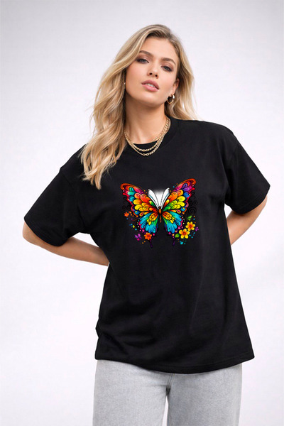 YUNAYT ΓΥΝΑΙΚΕΙΑ ΛΕΠΤΟΜΕΡΗ ΕΚΤΥΠΩΣΗ ΜΕΓΕΘΟΣ ΦΑΡΔΙ ΚΟΜΜΕΝΟ T-SHIRT ΠΟΔΗΛΑΤΟ