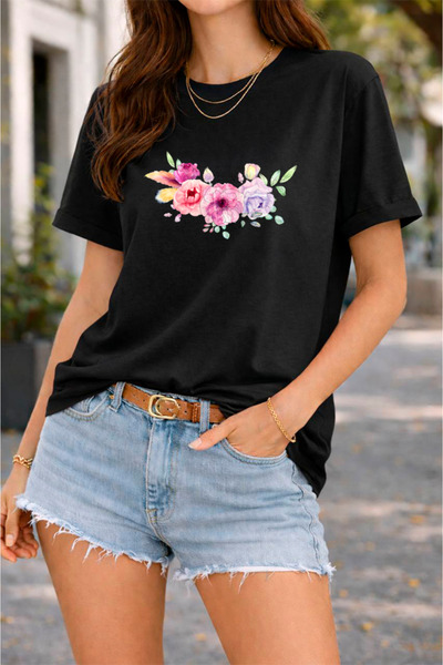 YUNAYT TRICOU CU DETALII IMPRIMATE DE DAMĂ