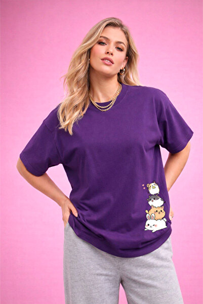 YUNAYT TRICOU CU DETALII IMPRIMATE DE DAMĂ