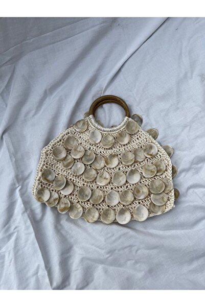 SLOOPY El Yapımı Deniz Kabuğu Detaylı Makrome Çanta