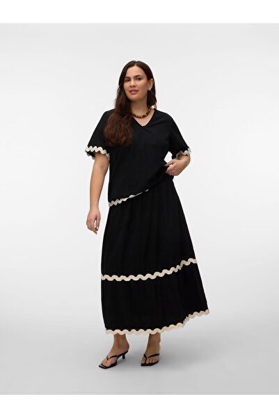 Veromoda Curve Rock VMCJENNA Mittlere Taille Langer Rock