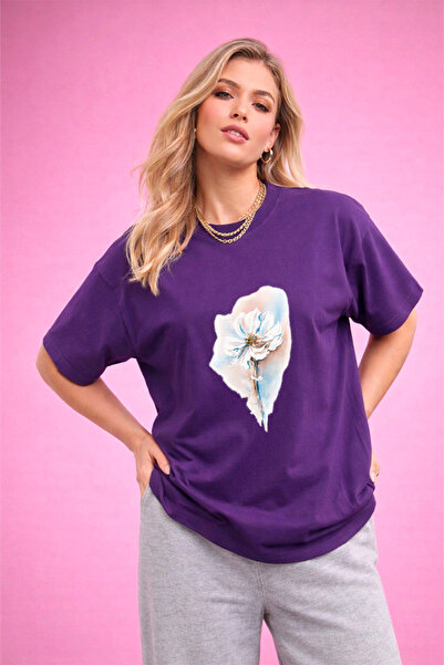 YUNAYT ΓΥΝΑΙΚΕΙΑ ΛΕΠΤΟΜΕΡΗ ΕΚΤΥΠΩΣΗ ΜΕΓΕΘΟΣ ΦΑΡΔΙ ΚΟΜΜΕΝΟ T-SHIRT ΠΟΔΗΛΑΤΟ