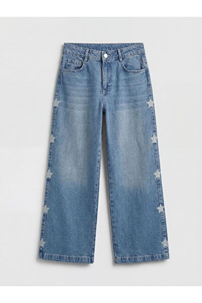 LC Waikiki Γυναικείο τζιν παντελόνι LCW Kids Wideleg