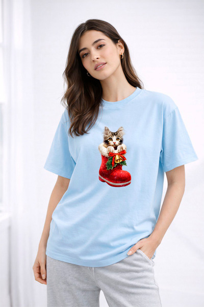 YUNAYT ΓΥΝΑΙΚΕΙΑ ΛΕΠΤΟΜΕΡΗ ΕΚΤΥΠΩΣΗ ΜΕΓΕΘΟΣ ΦΑΡΔΙ ΚΟΜΜΕΝΟ T-SHIRT ΠΟΔΗΛΑΤΟ