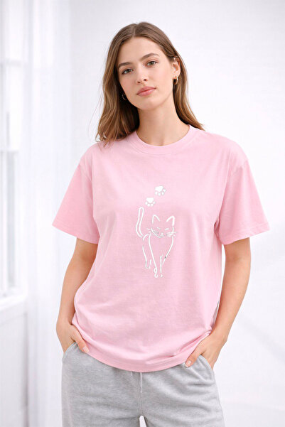 YUNAYT ΓΥΝΑΙΚΕΙΑ ΛΕΠΤΟΜΕΡΗ ΕΚΤΥΠΩΣΗ ΜΕΓΕΘΟΣ ΦΑΡΔΙ ΚΟΜΜΕΝΟ T-SHIRT ΠΟΔΗΛΑΤΟ