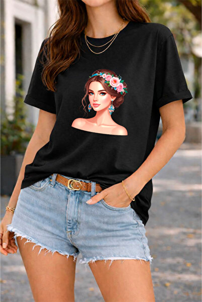 YUNAYT ΓΥΝΑΙΚΕΙΑ ΛΕΠΤΟΜΕΡΗ ΕΚΤΥΠΩΣΗ ΜΕΓΕΘΟΣ ΦΑΡΔΙ ΚΟΜΜΕΝΟ T-SHIRT ΠΟΔΗΛΑΤΟ