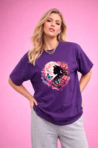 YUNAYT ΓΥΝΑΙΚΕΙΑ ΛΕΠΤΟΜΕΡΗ ΕΚΤΥΠΩΣΗ ΜΕΓΕΘΟΣ ΦΑΡΔΙ ΚΟΜΜΕΝΟ T-SHIRT ΠΟΔΗΛΑΤΟ