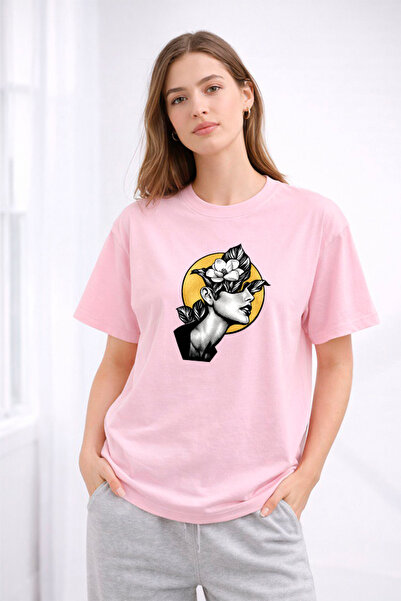 YUNAYT ΓΥΝΑΙΚΕΙΑ ΛΕΠΤΟΜΕΡΗ ΕΚΤΥΠΩΣΗ ΜΕΓΕΘΟΣ ΦΑΡΔΙ ΚΟΜΜΕΝΟ T-SHIRT ΠΟΔΗΛΑΤΟ