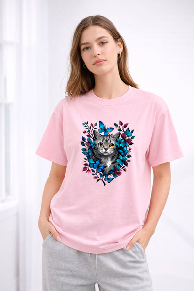 YUNAYT ΓΥΝΑΙΚΕΙΑ ΛΕΠΤΟΜΕΡΗ ΕΚΤΥΠΩΣΗ ΜΕΓΕΘΟΣ ΦΑΡΔΙ ΚΟΜΜΕΝΟ T-SHIRT ΠΟΔΗΛΑΤΟ