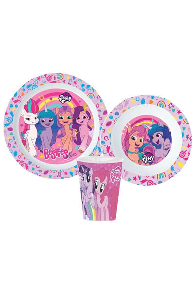 MY LITTLE PONY Set mic dejun din plastic, 3 piese, roz, 3 ani, 260 ml