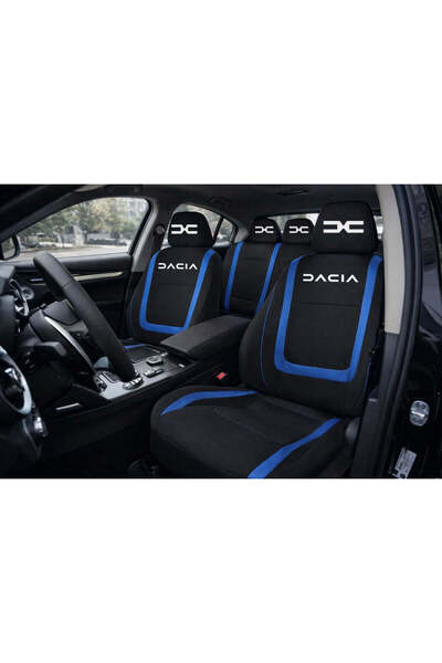 Autohelix MSA Set huse universale pentru scaune compatibile cu noua Dacia – Negru/Albastru