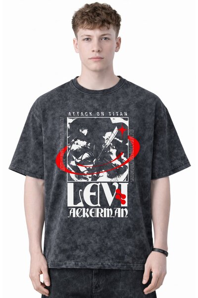 SEVBANO Design Levi Ackerman Attack on Titan Anime Printed Unisex Oversized V...