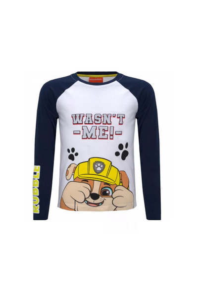 PAW PATROL Cotton shirt, long sleeve, Rubble 110 CM 5 years Black