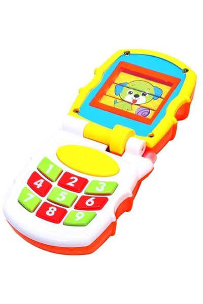 MalPlay Telefon interactiv cu sunet și lumini, alb, 6-9 luni