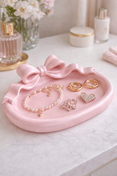 lysiaaccessory Dekoratif Fiyonklu Takı Tepsisi – Yüzük Kolye Bileklik Düzenle...