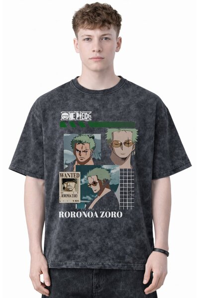 SEVBANO Design Wanted Roronoa Zoro One Piece Anime Printed Unisex Oversized V...