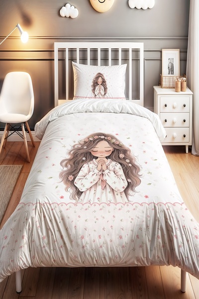 EVPANYA Masum Melek Patterned Single Baby Kids Bedding Set