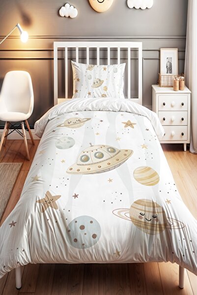 EVPANYA Space Travelers Patterned Single Baby Kids Bedding Set