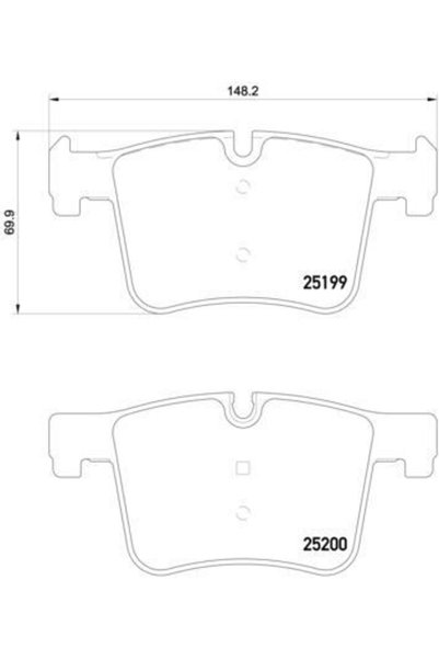 Brembo Σετ τακακιών φρένων, δισκόφρενο P 06 075