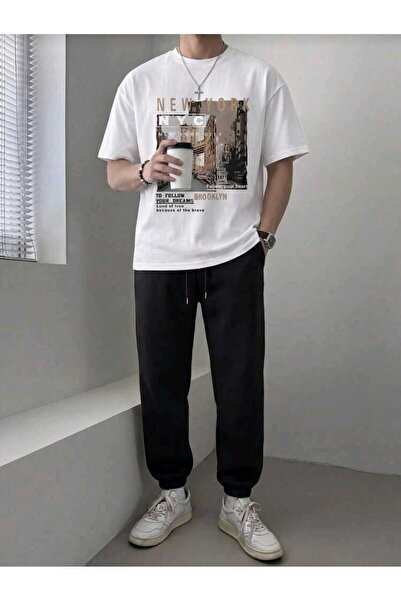 ibibik moda XO cu imprimeu supradimensionat Set trening superior și inferior